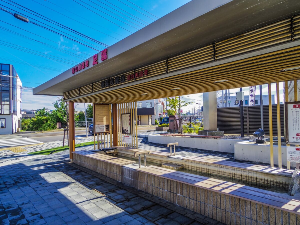 湯の川温泉足湯の写真 